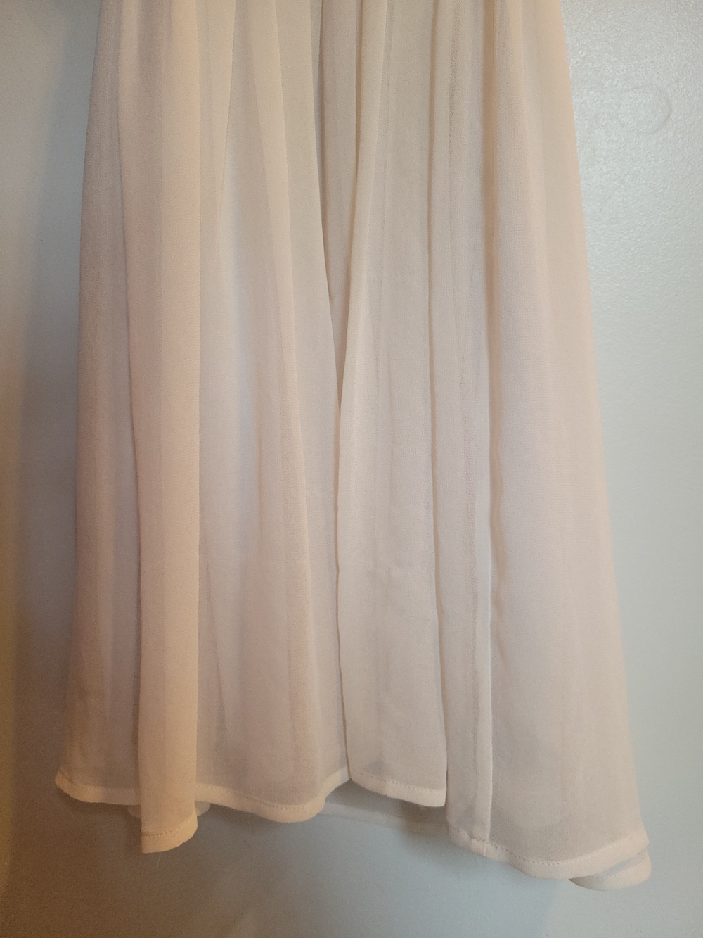 Simply Vera Vera Wang Pleated Cream Sleeveless Dress with Waist Tie Womens Small - Picture 4 of 10